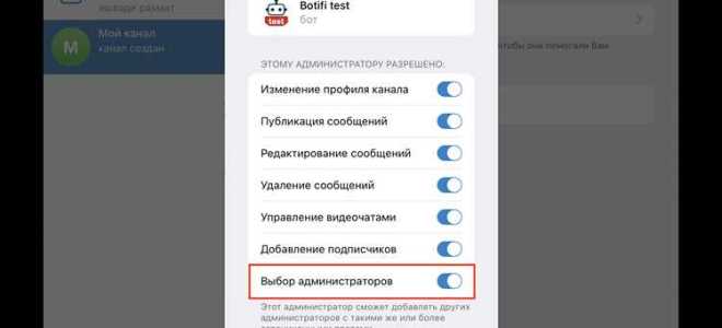 Как сделать бота администратором в телеграмме