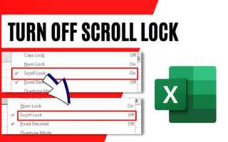 Как отключить scroll lock в excel
