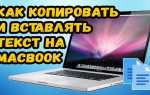 Как скопировать текст на макбуке