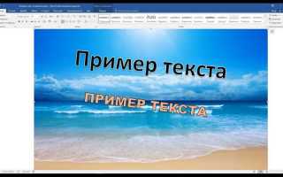 Как вставить текст в ворде