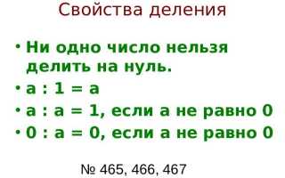 Когда при делении получается 0