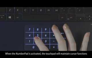 Как включить number pad на ноутбуке asus