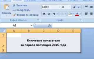 Как обрезать таблицу в excel