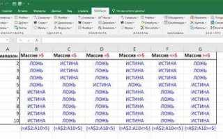 Формула массива в excel как ввести