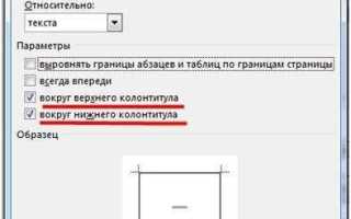 Как установить требуемые границы страницы