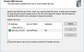 Dns stub zone что это