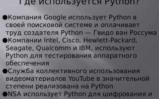 Python где используется 2022