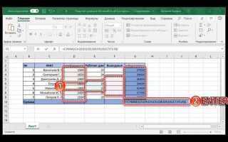 Как посчитать выручку в excel