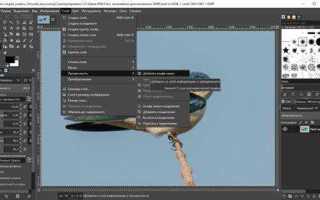 Как отменить действие в gimp