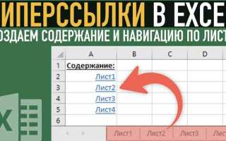 Как сделать гиперссылку в excel
