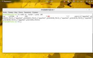 Какие порты открыты linux