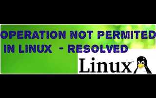 Operation not permitted linux что делать