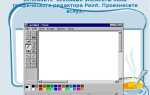 Что такое рабочая область редактора paint