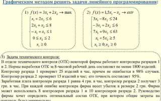Как решать задачи линейного программирования