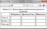 Caption html что это