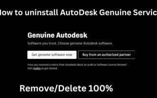 Autodesk genuine service как удалить