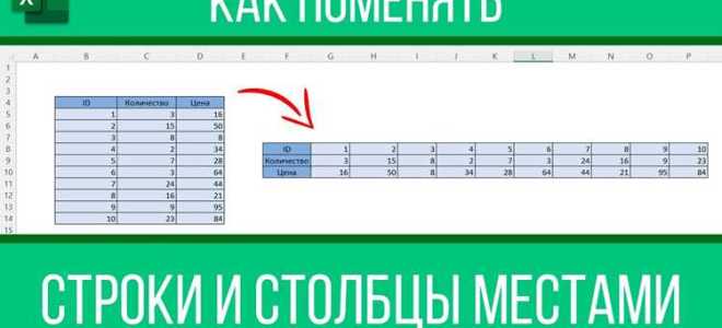 Как поменять местами столбцы в ворде