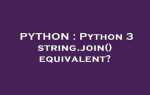 Join python 3 как работает