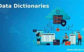 Data dictionary что это