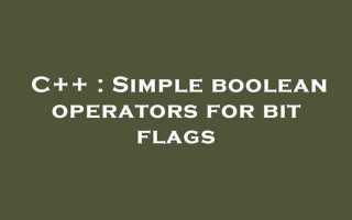 Bool flag c что это