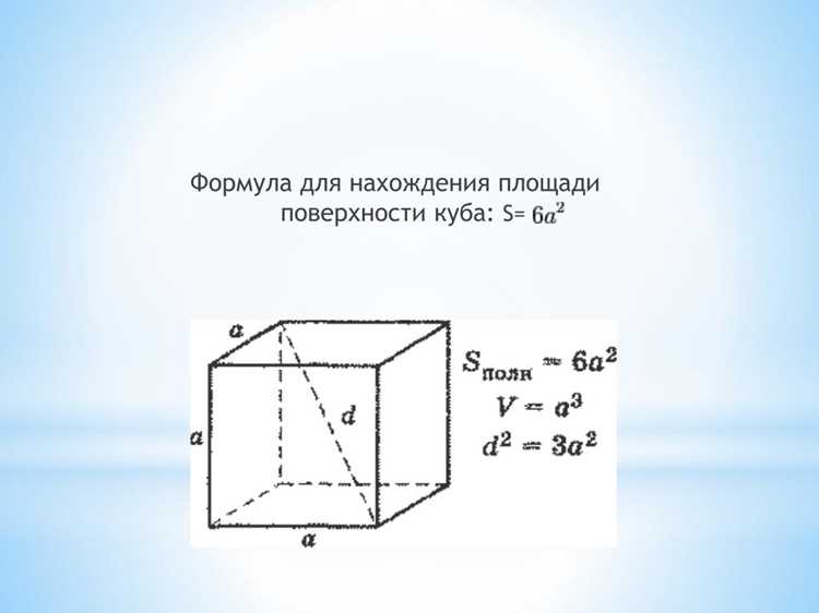 Как найти площадь грани куба