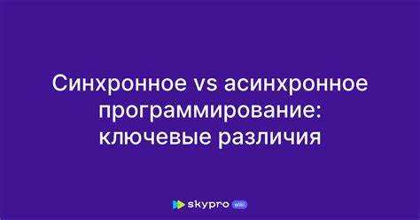 Что такое асинхронность в программировании Что такое асинхронность в программировании
