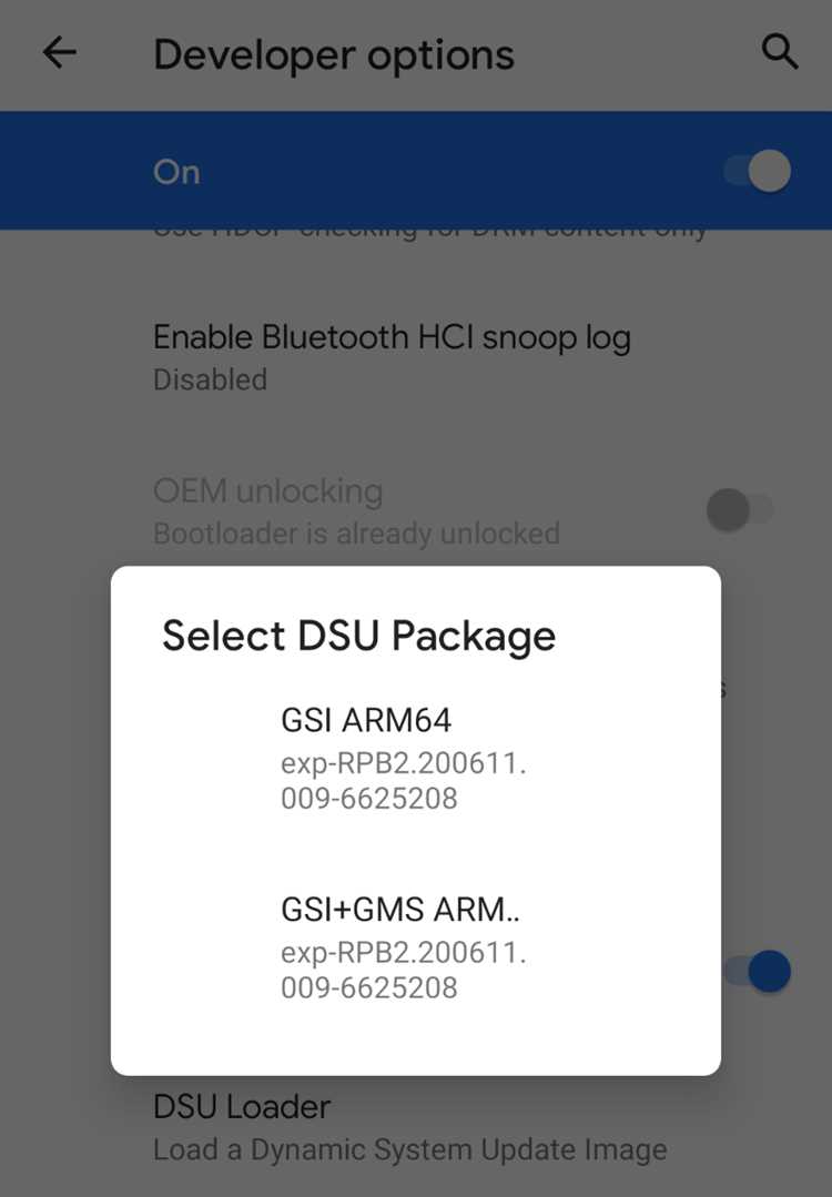 Создание временной виртуальной системы через DSU Loader