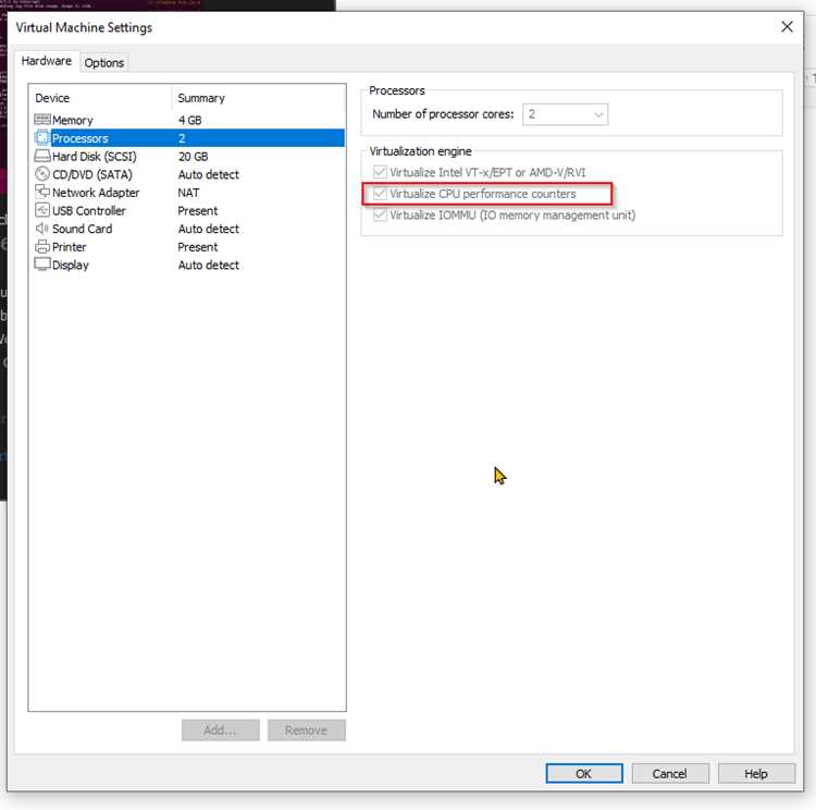Enable virtualized cpu performance counters что это