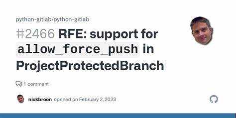 Разрешение force push для отдельной ветки через веб-интерфейс