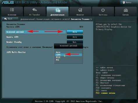 Обновление BIOS для корректной работы Internal graphics