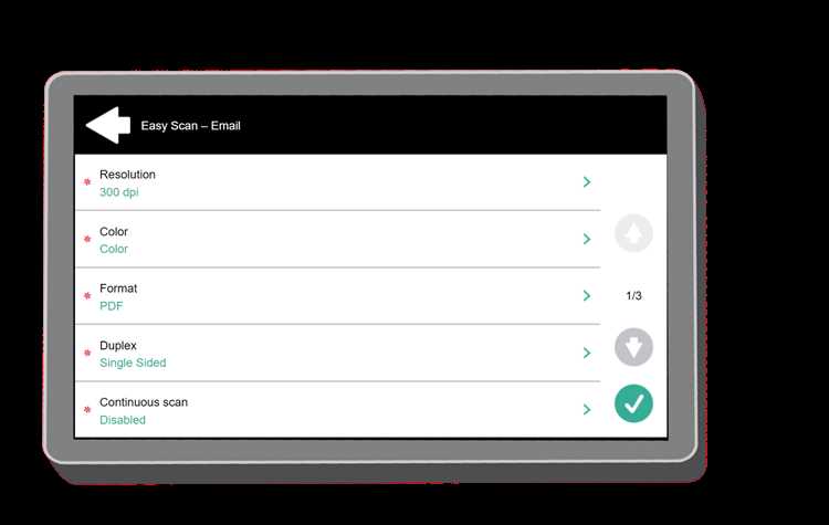 Проверка текущих настроек принтера в Kyocera Quick Scan