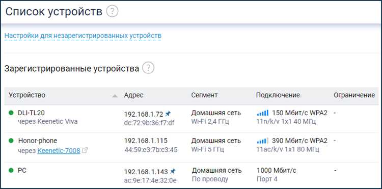 Настройка соединения между узлами и проверка уровня сигнала
