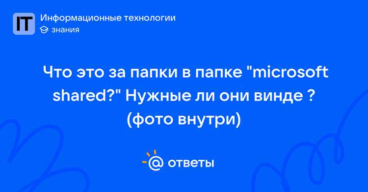 Microsoft shared что это за папка Microsoft shared что это за папка