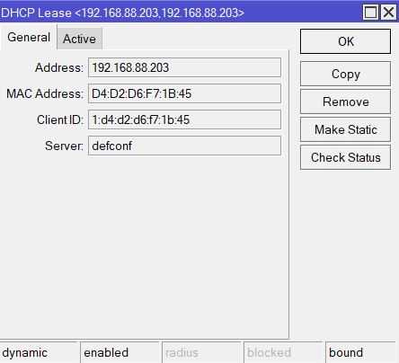 Определение IP адреса через командную строку Mikrotik (CLI)