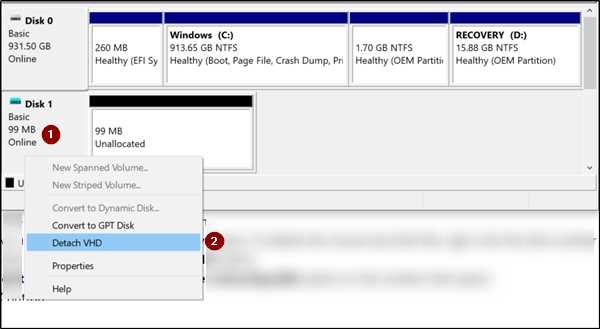 Назначение Msft Virtual Disk в Windows