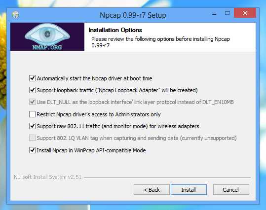 Влияние Npcap loopback adapter на сетевое соединение