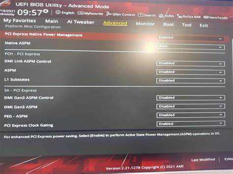 Pci express clock gating что это в биосе