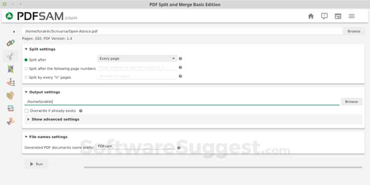 Поворот страниц в PDF-файле с помощью Pdfsam Basic