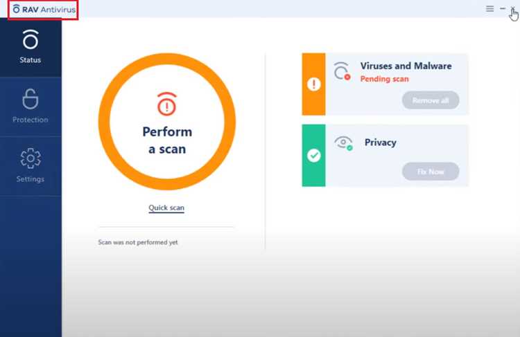 Решение проблем с производительностью при работе с Rav Antivirus
