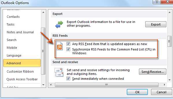 Как удалить или отменить подписку на RSS канал в Outlook
