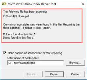 Как найти scanpst exe в стандартной папке для Outlook 2016