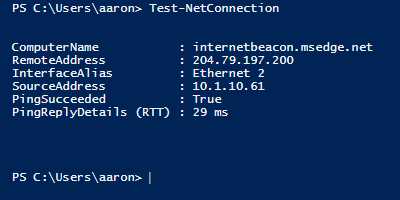Подключение необходимых модулей для использования Test-NetConnection