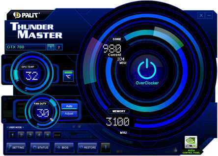 Мониторинг температуры GPU в Thundermaster