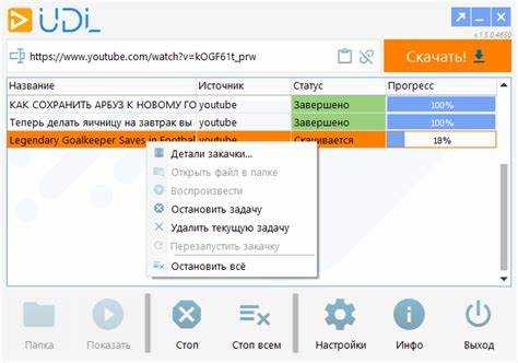 Настройки загрузок и управление очередью