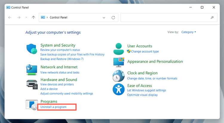 Удаление Virtualbox через Панель управления