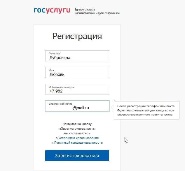 Проверка готовности учетной записи на Госуслугах