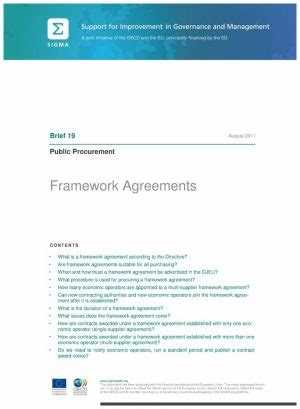 Определение и юридическая природа framework agreement