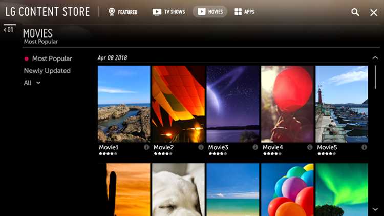 Поиск приложений внутри LG Content Store