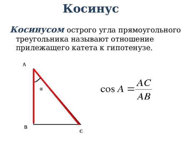 Проверка допустимых значений косинуса