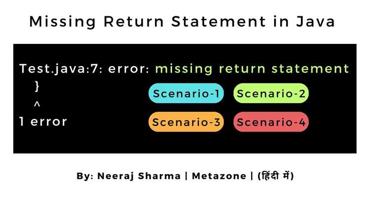 Java missing return statement что за ошибка Java missing return statement что за ошибка